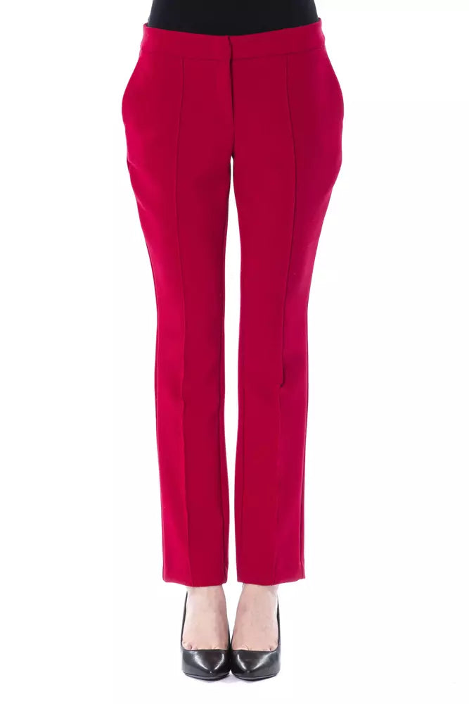 BYBLOS Fuchsia Polyester Women Pant | Regal Royce