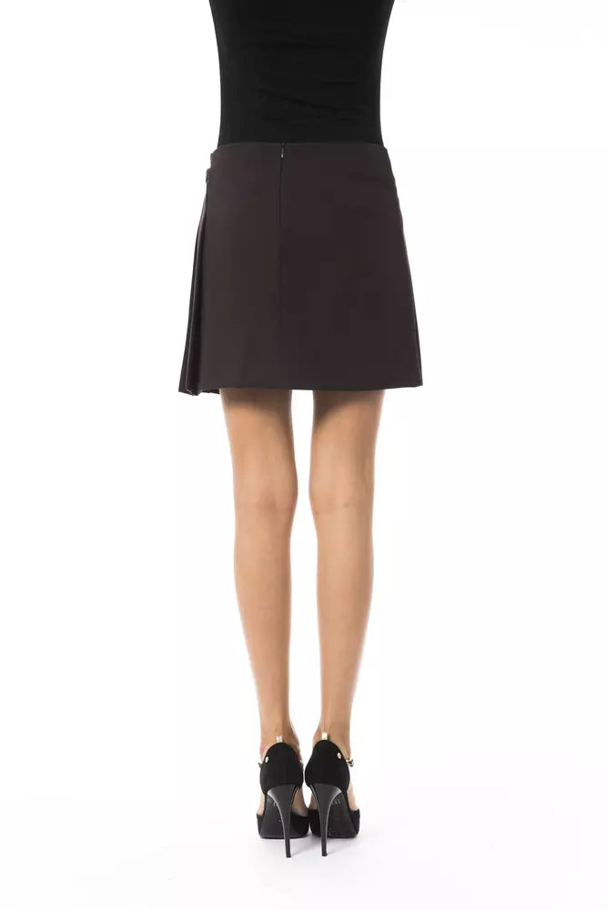 BYBLOS Brown Polyester Women Skirt | Regal Royce