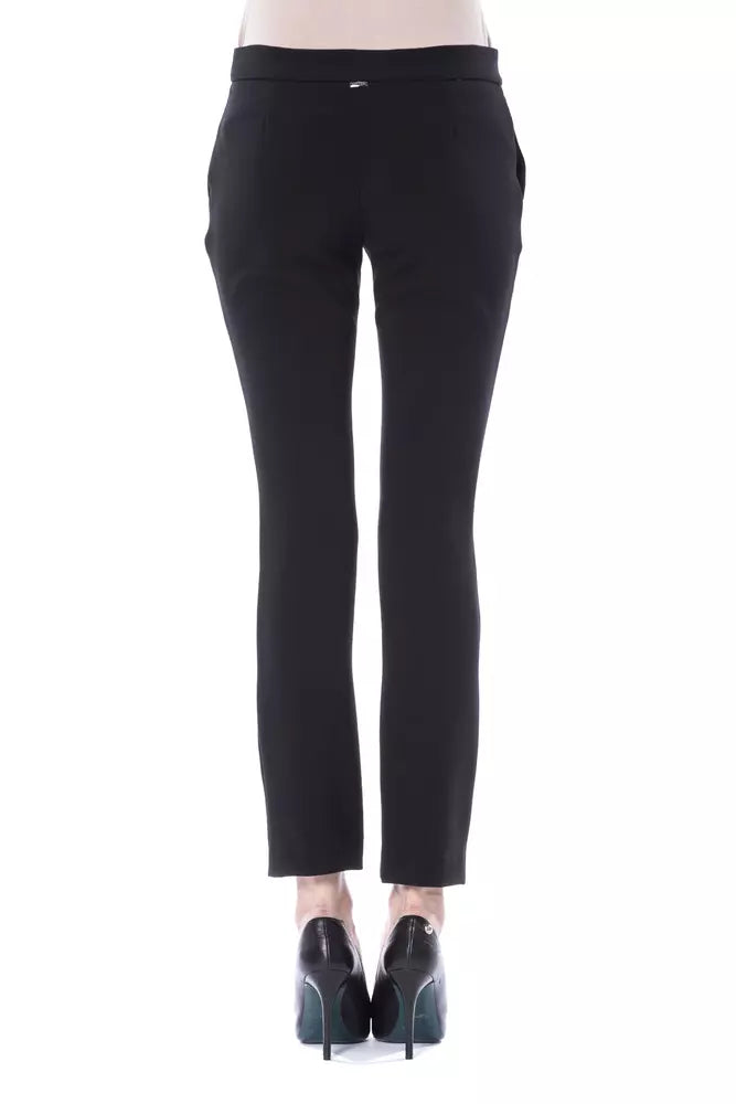 BYBLOS Black Polyester Women Pants | Regal Royce