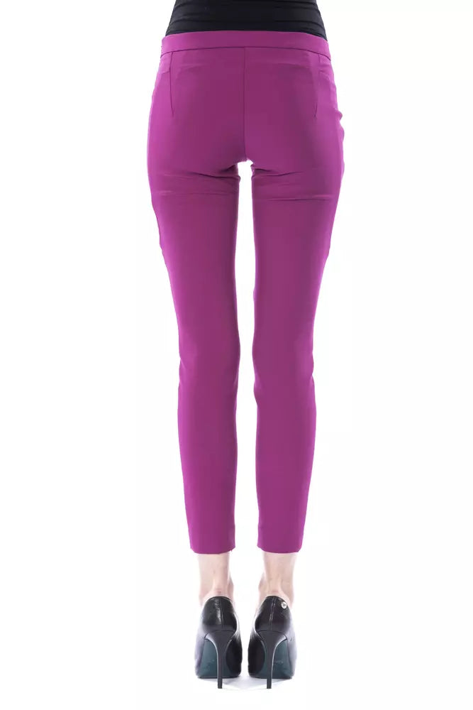 BYBLOS Purple Polyester Women Pants | Regal Royce