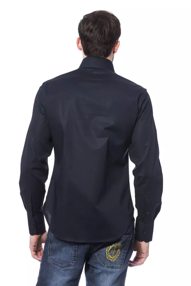 Billionaire Italian Couture Blue Cotton Men Shirt | Regal Royce