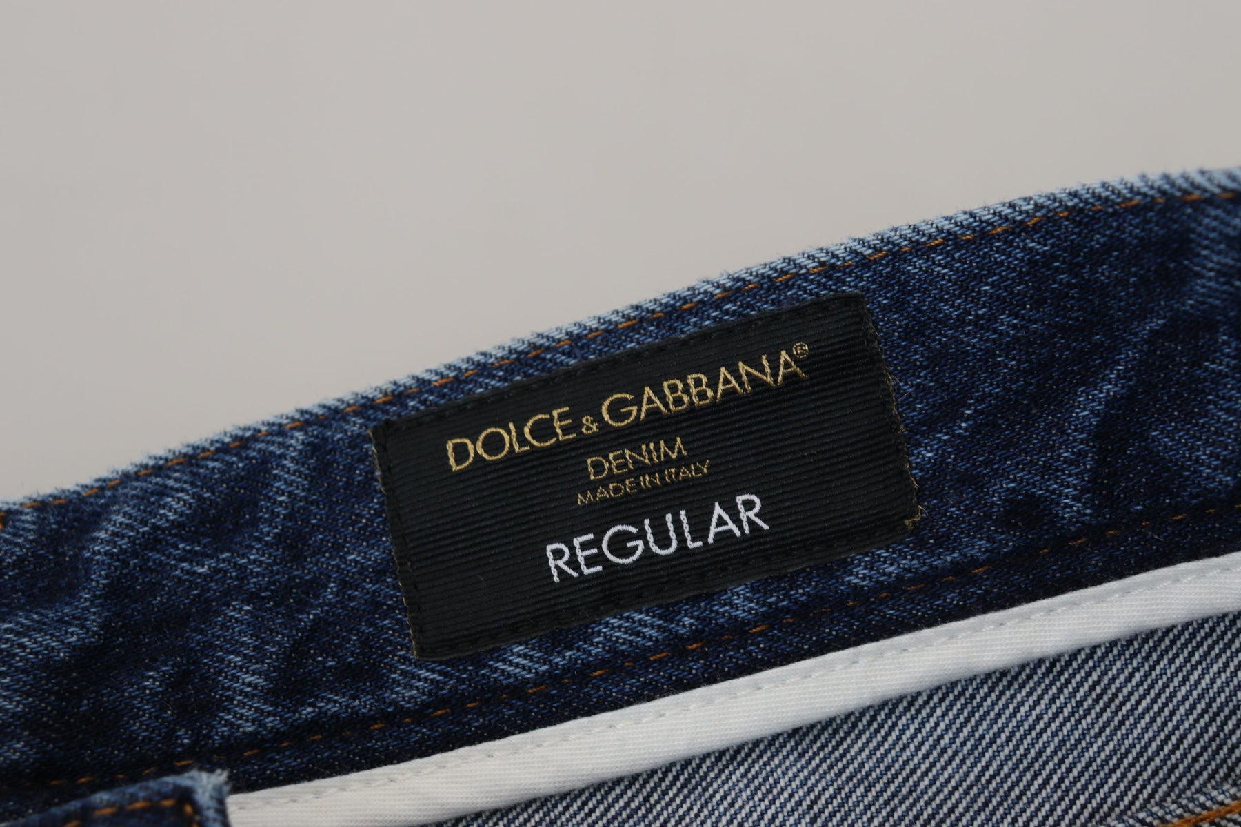 Dolce & Gabbana Blue Cotton Tattered Men Denim Jeans | Regal Royce