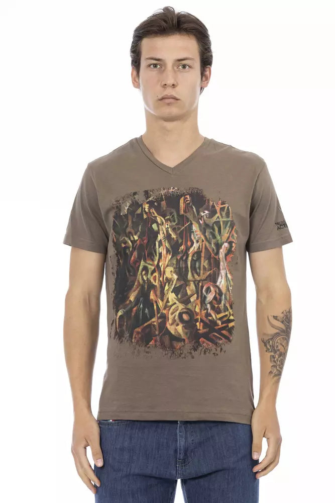 Trussardi Action Brown Cotton T-Shirt