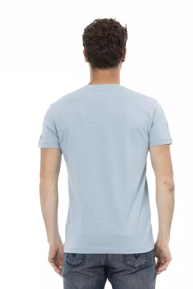 Trussardi Action Light Blue Cotton T-Shirt