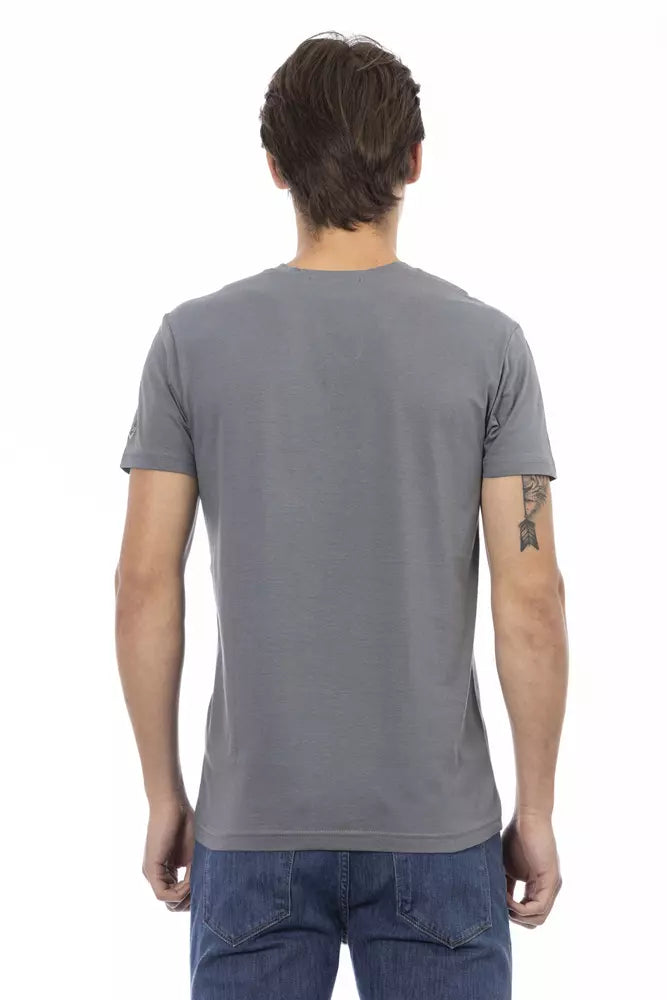Trussardi Action Gray Cotton T-Shirt