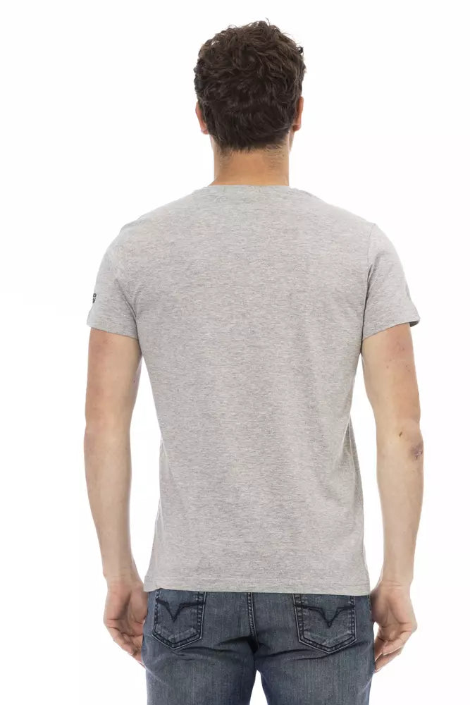 Trussardi Action Gray Cotton Men's T-Shirt | Regal Royce