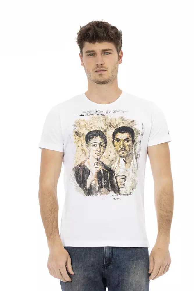 Trussardi Action White Cotton Men's T-Shirt | Regal Royce