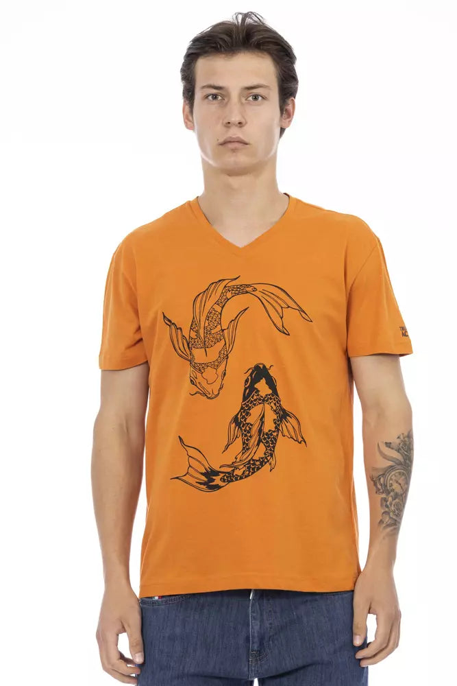 Trussardi Action Orange Cotton T-Shirt