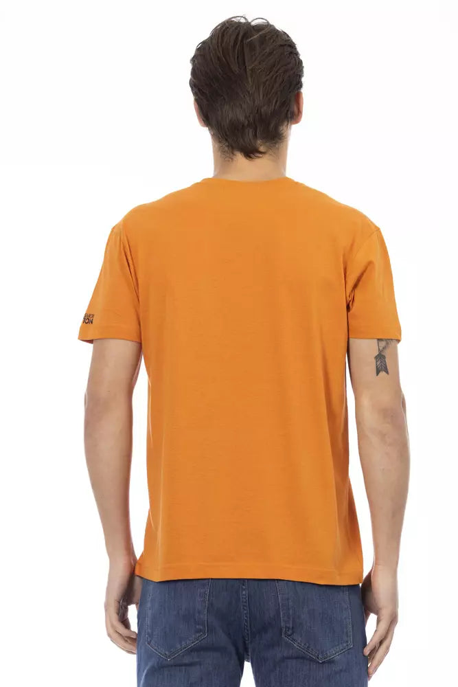 Trussardi Action Orange Cotton Men's T-Shirt | Regal Royce
