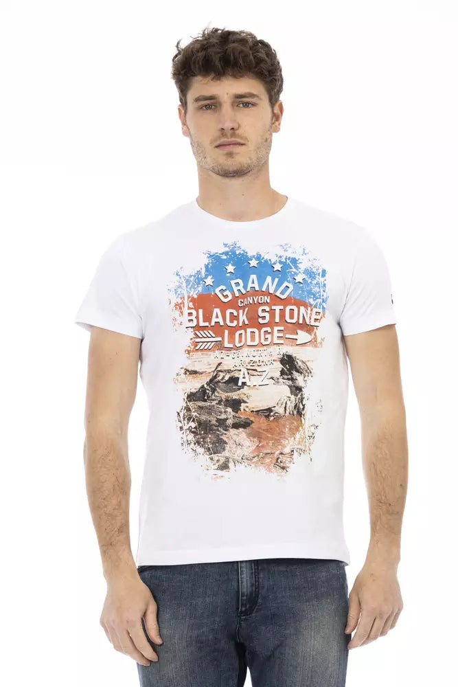 Trussardi Action White Cotton Men's T-Shirt | Regal Royce
