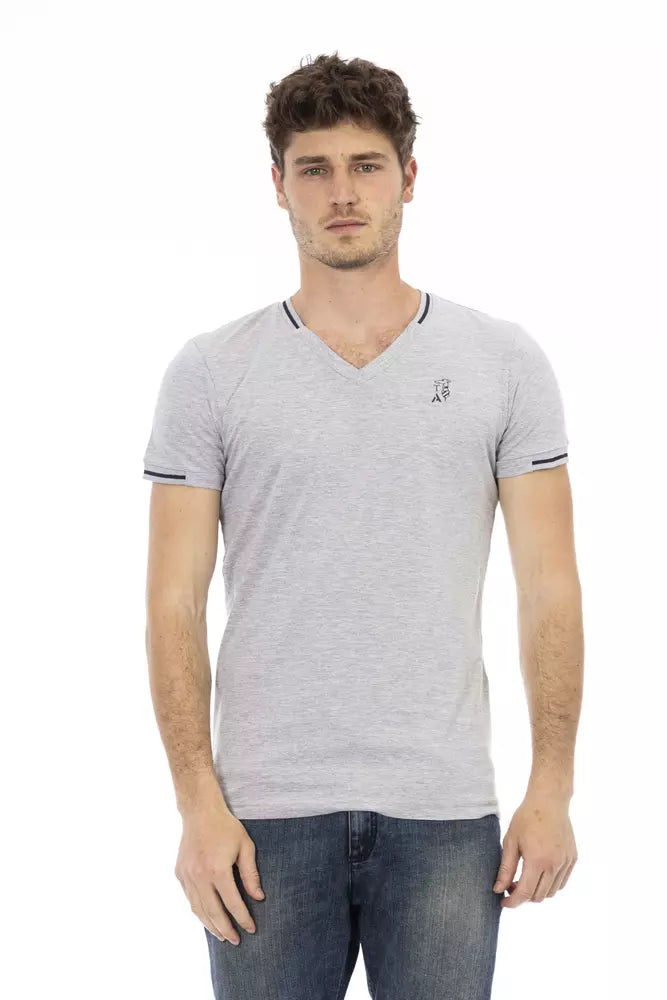Trussardi Action Gray Cotton Men's T-Shirt | Regal Royce