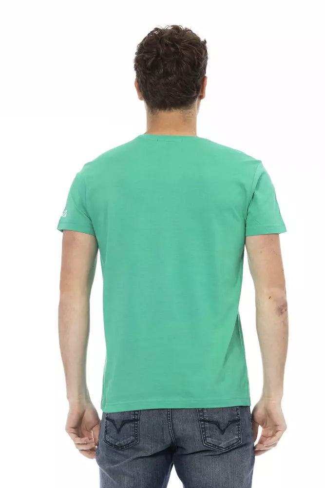 Trussardi Action Green Cotton T-Shirt
