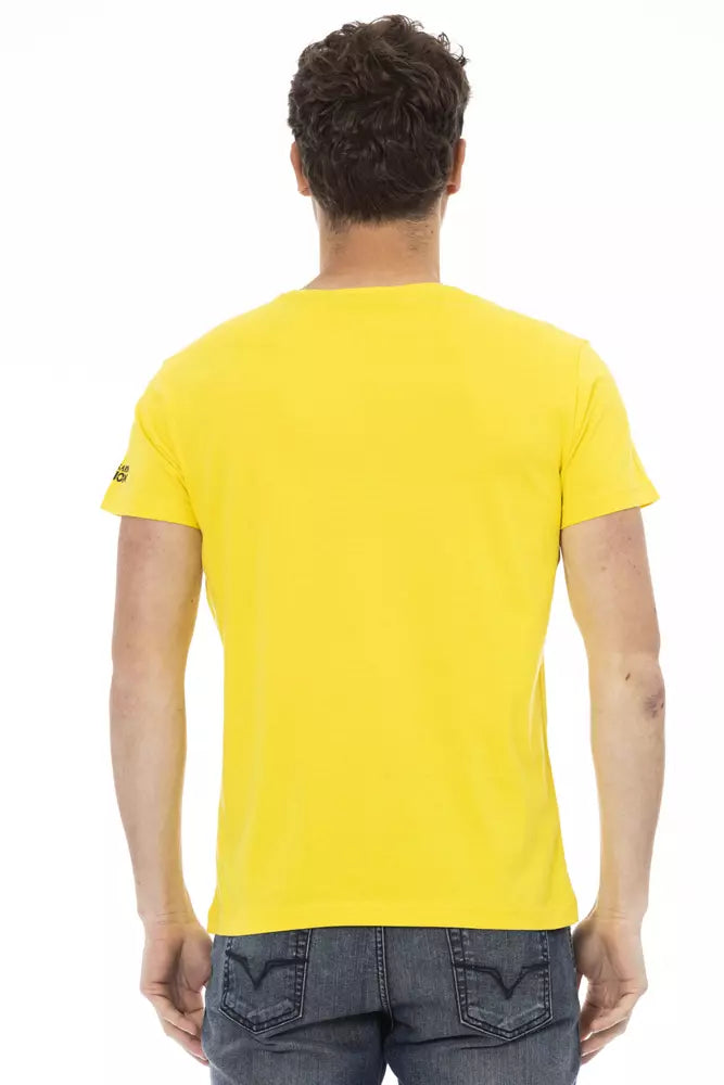 Trussardi Action Yellow Cotton Men T-Shirt | Regal Royce