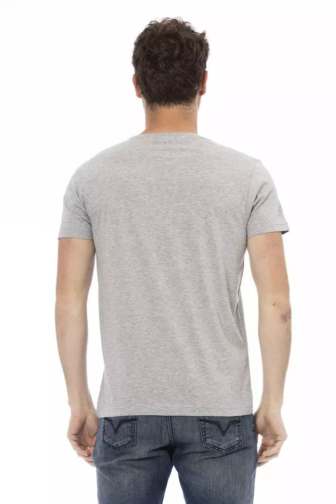 Trussardi Action Gray Cotton T-Shirt