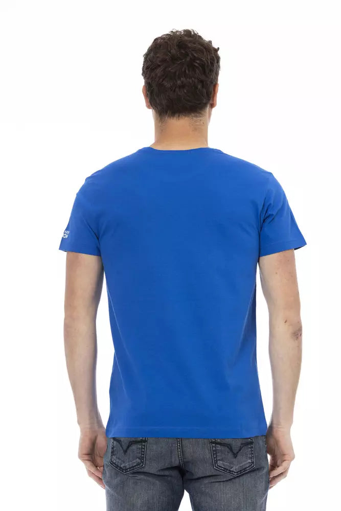 Trussardi Action Blue Cotton Men's T-Shirt | Regal Royce