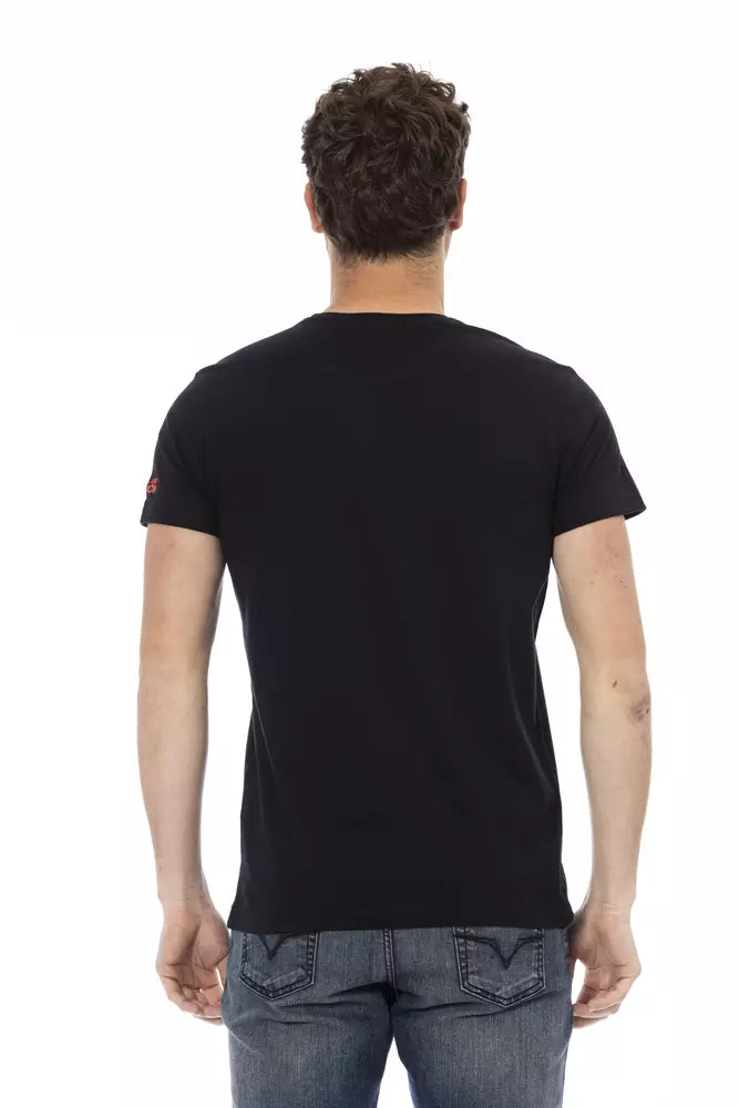 Trussardi Action Black Cotton T-Shirt