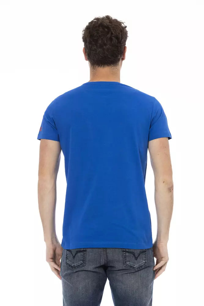 Trussardi Action Blue Cotton Men's T-Shirt | Regal Royce