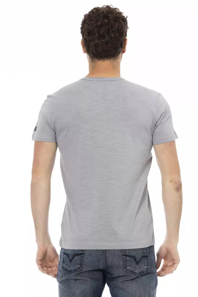 Trussardi Action Gray Cotton T-Shirt
