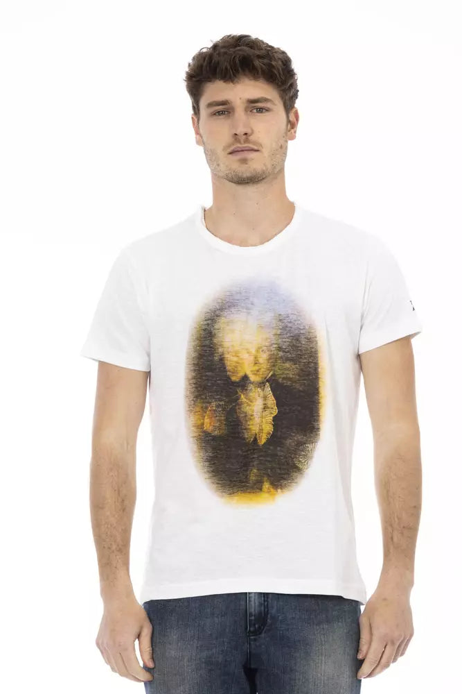 Trussardi Action White Cotton Men's T-Shirt | Regal Royce