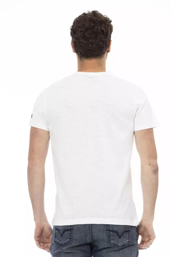Trussardi Action White Cotton Men's T-Shirt | Regal Royce