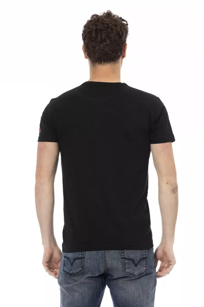 Trussardi Action Black Cotton T-Shirt