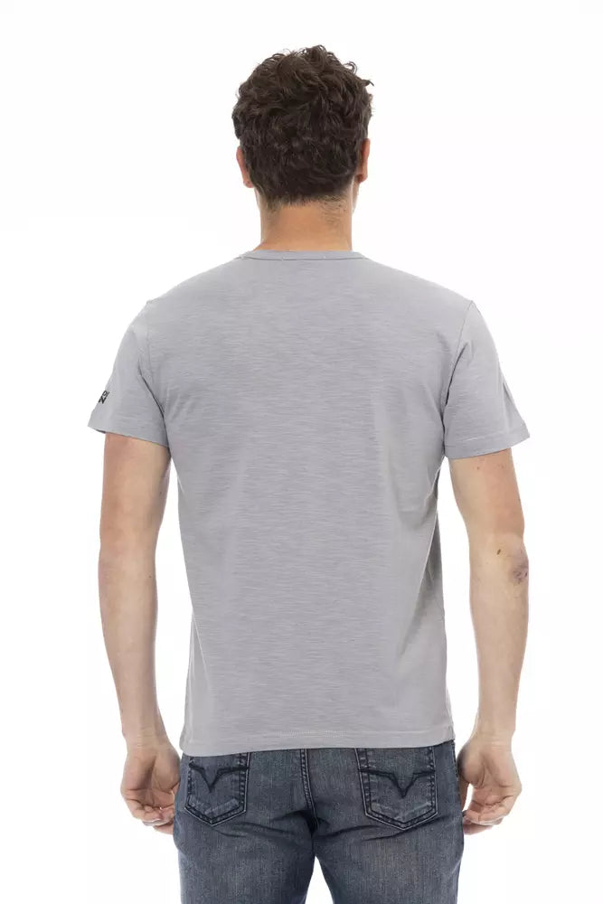 Trussardi Action Gray Cotton T-Shirt