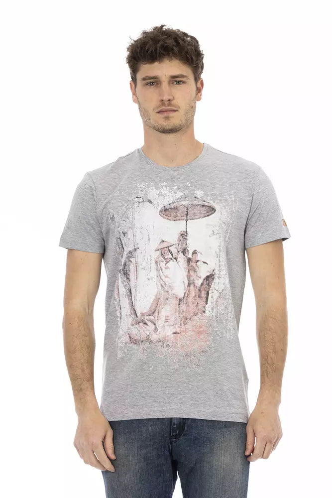 Trussardi Action Gray Cotton T-Shirt