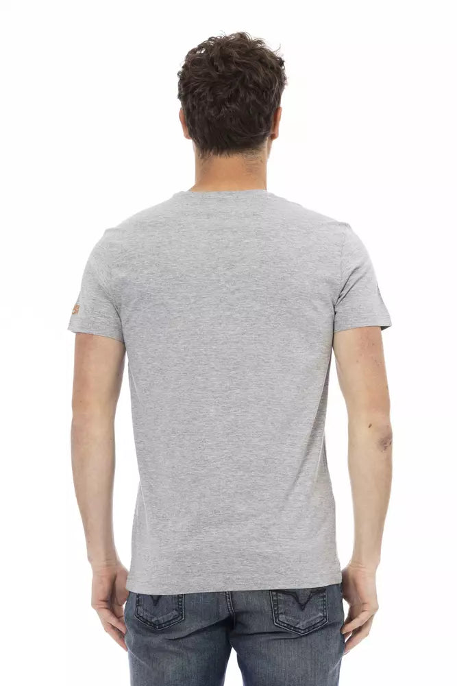 Trussardi Action Gray Cotton T-Shirt