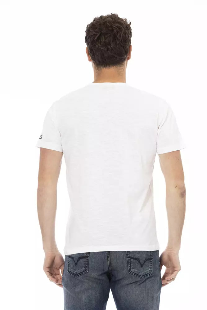 Trussardi Action White Cotton Men's T-Shirt | Regal Royce