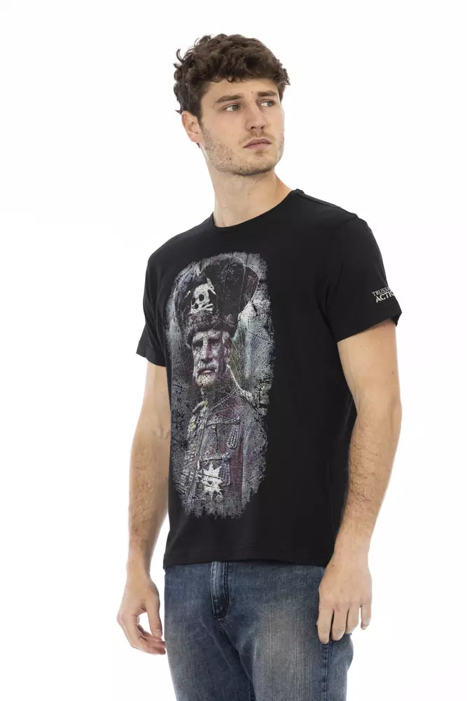 Trussardi Action Black Cotton Men's T-Shirt | Regal Royce