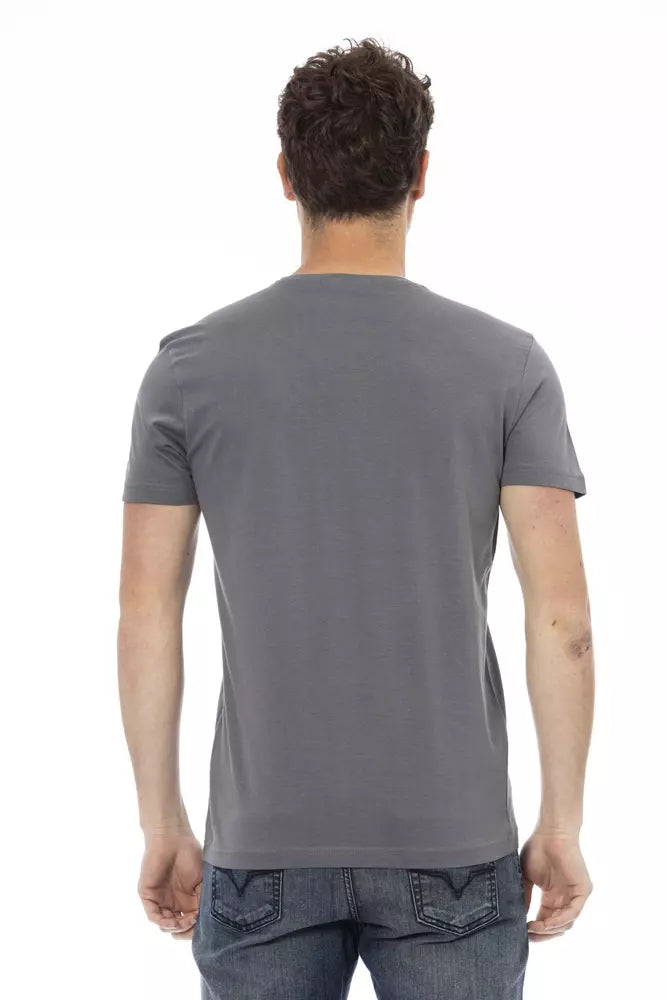Trussardi Action Gray Cotton T-Shirt