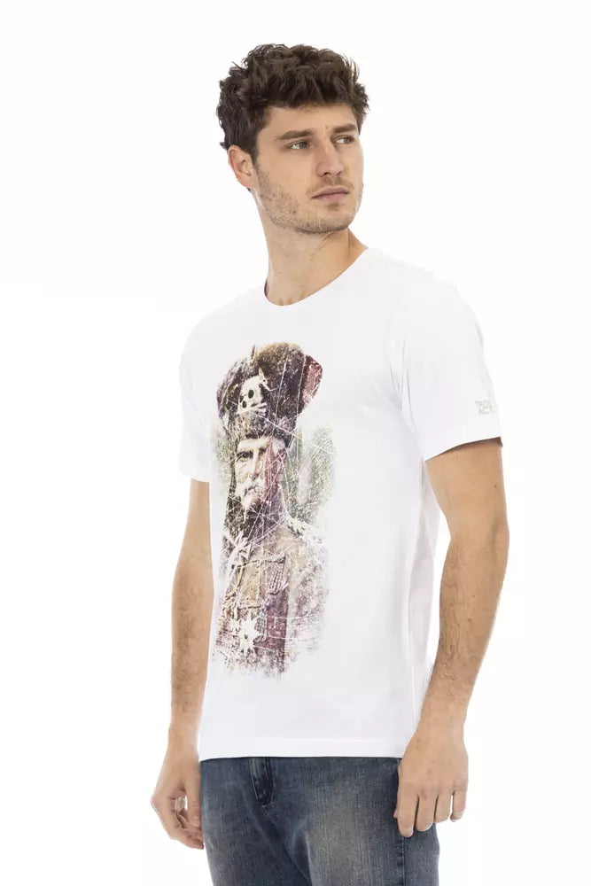 Trussardi Action White Cotton Men's T-Shirt | Regal Royce