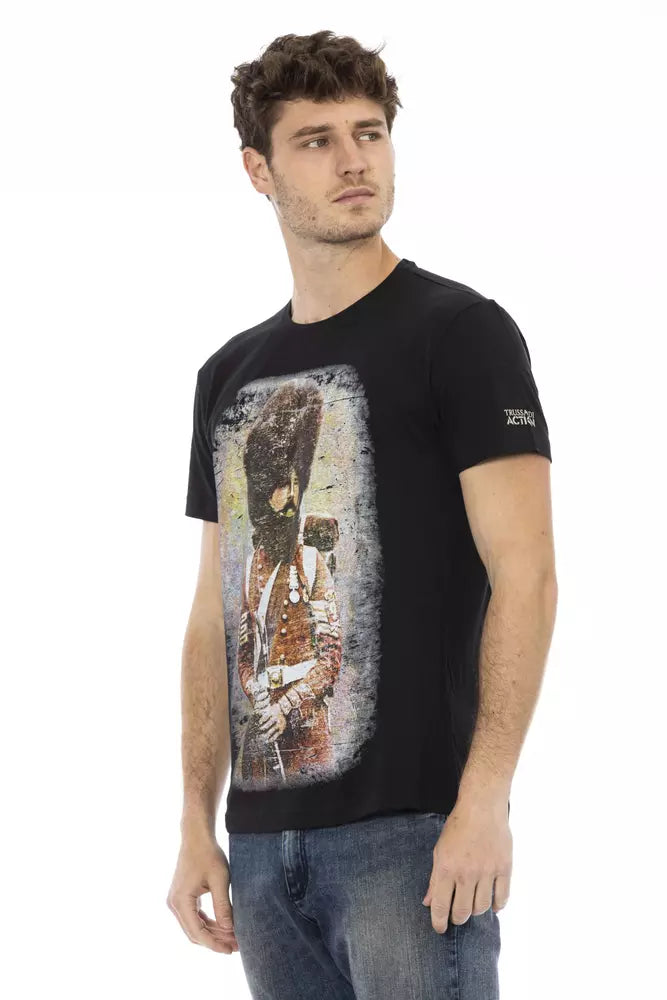 Trussardi Action Black Cotton Men's T-Shirt | Regal Royce