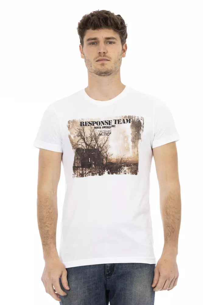 Trussardi Action White Cotton T-Shirt