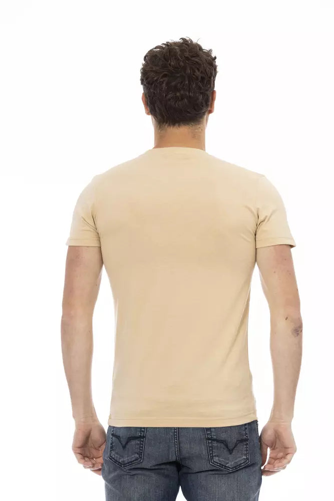 Trussardi Action Beige Cotton Men's T-Shirt | Regal Royce