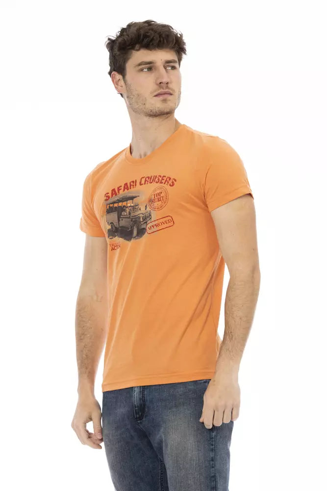 Trussardi Action Orange Cotton Men's T-Shirt | Regal Royce
