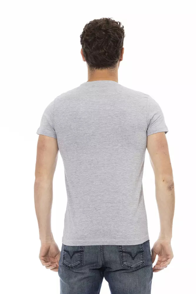 Trussardi Action Gray Cotton Men's T-Shirt | Regal Royce