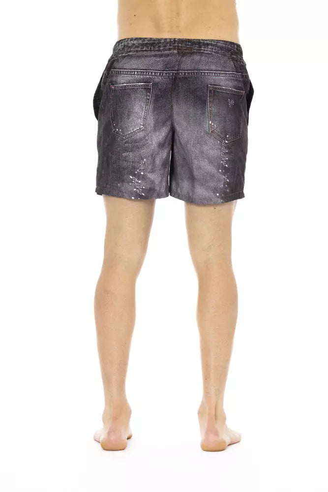 Just Cavalli Black Polyester Men's Swim Short | Regal Royce