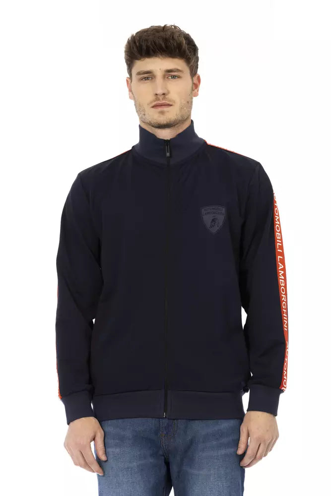 Automobili Lamborghini Blue Polyester Men Sweatshirt | Regal Royce