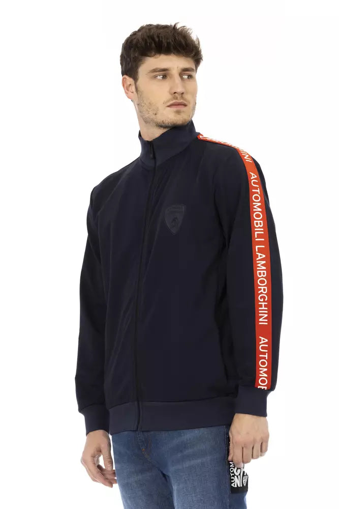 Automobili Lamborghini Blue Polyester Men Sweatshirt | Regal Royce