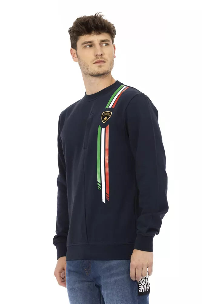 Automobili Lamborghini Blue Cotton Men Sweater | Regal Royce