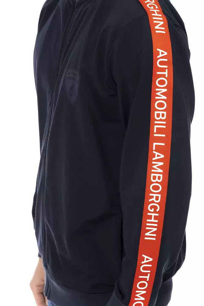 Automobili Lamborghini Blue Polyester Men Sweatshirt | Regal Royce