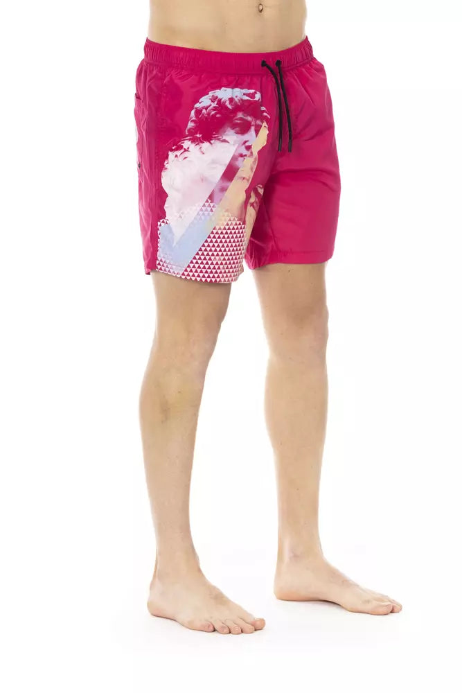 Bikkembergs Fuchsia Polyester Men Swim Short | Regal Royce