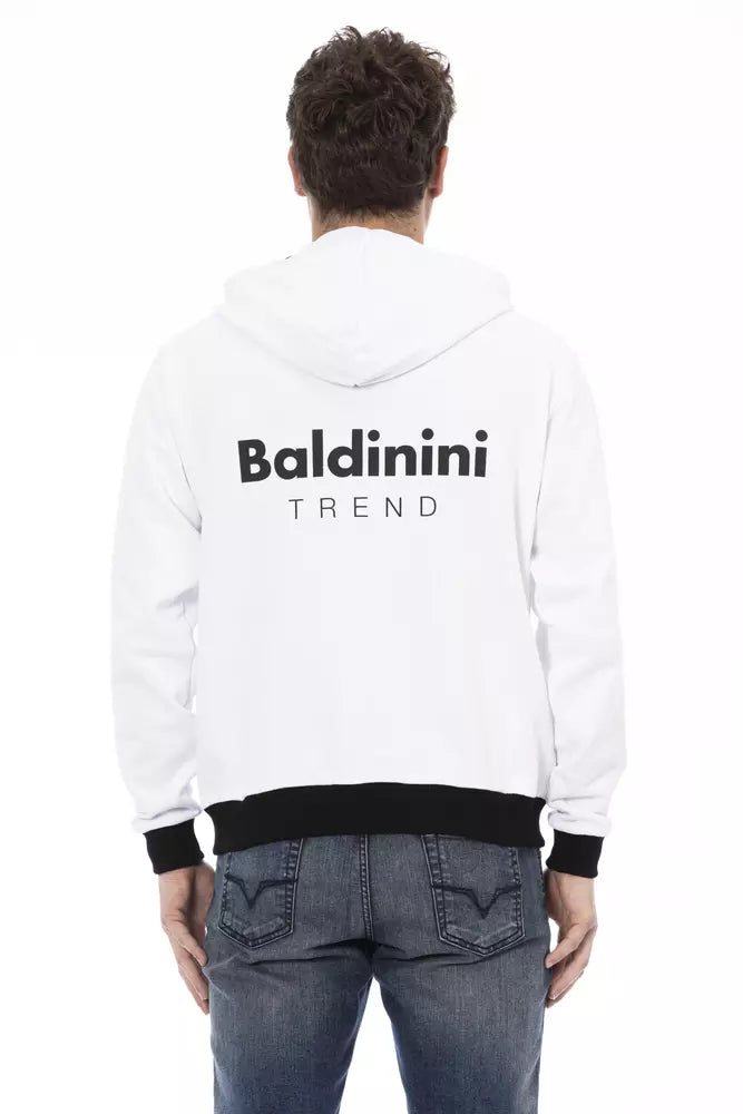 Baldinini Trend White Cotton Men Sweater | Regal Royce