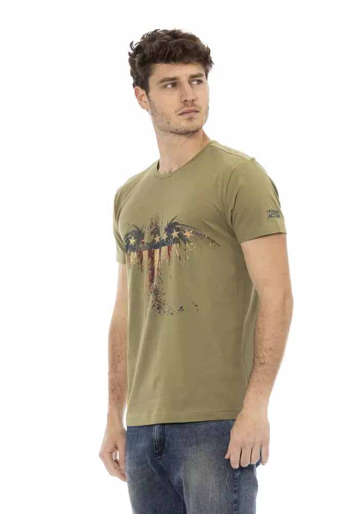Trussardi Action Green Cotton Men's T-Shirt | Regal Royce