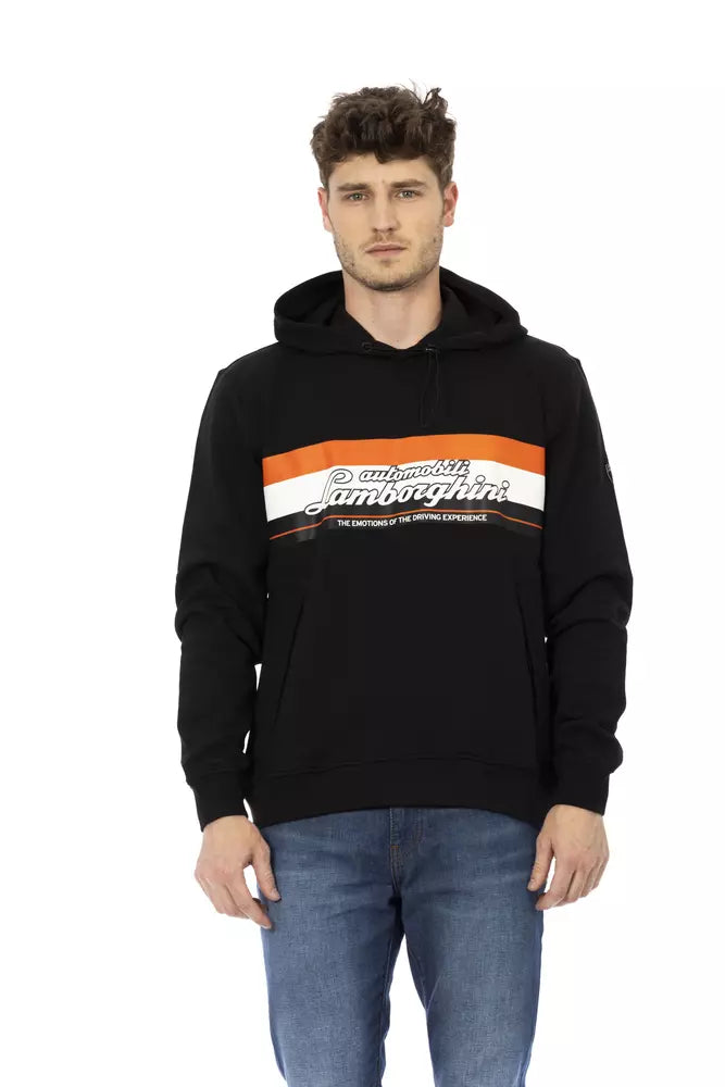 Automobili Lamborghini Black Cotton Men Hoodie | Regal Royce