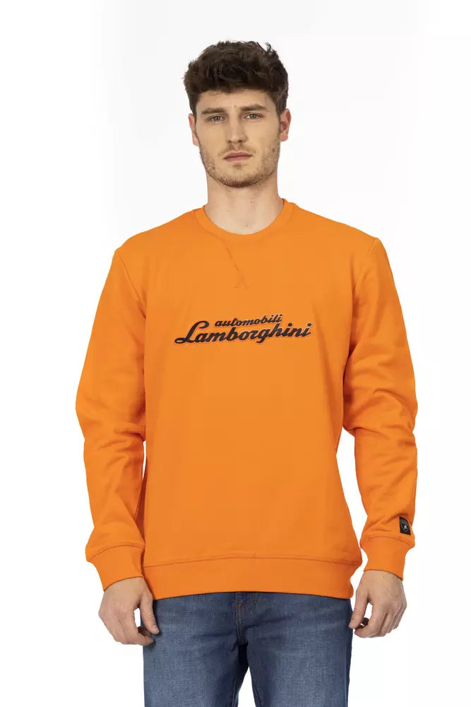 Automobili Lamborghini Orange Cotton Men's Sweater | Regal Royce