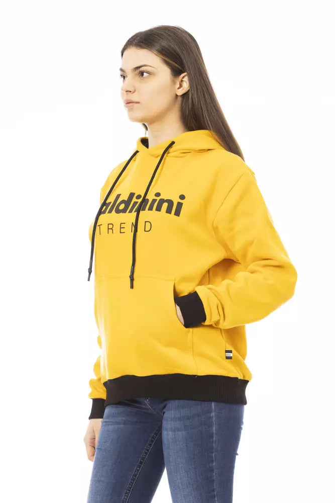 Baldinini Trend Yellow Cotton Women Hoodie | Regal Royce