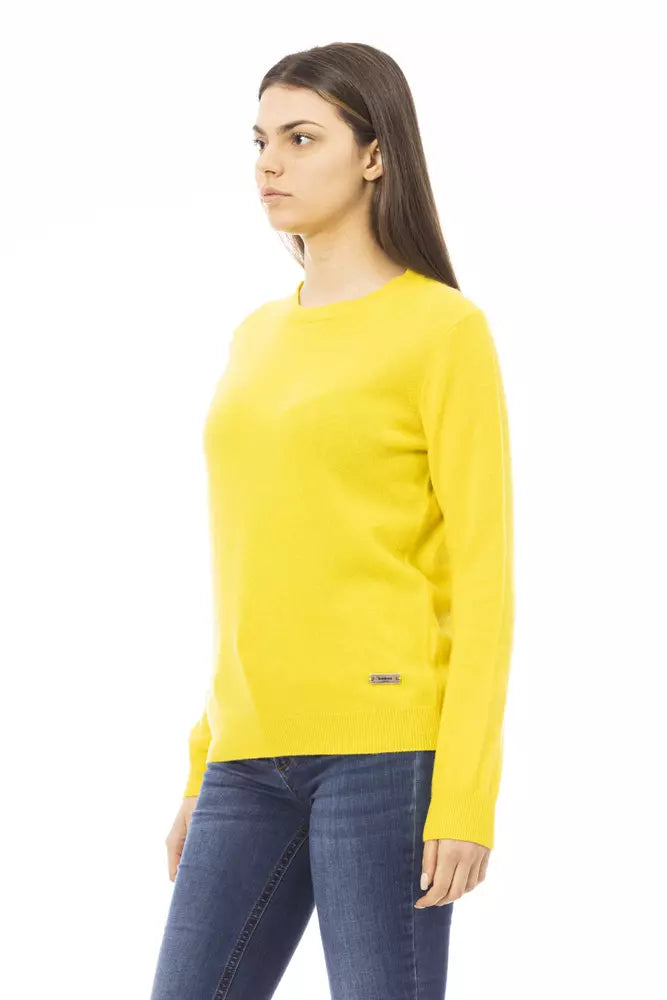 Baldinini Trend Yellow Wool Women Sweater | Regal Royce