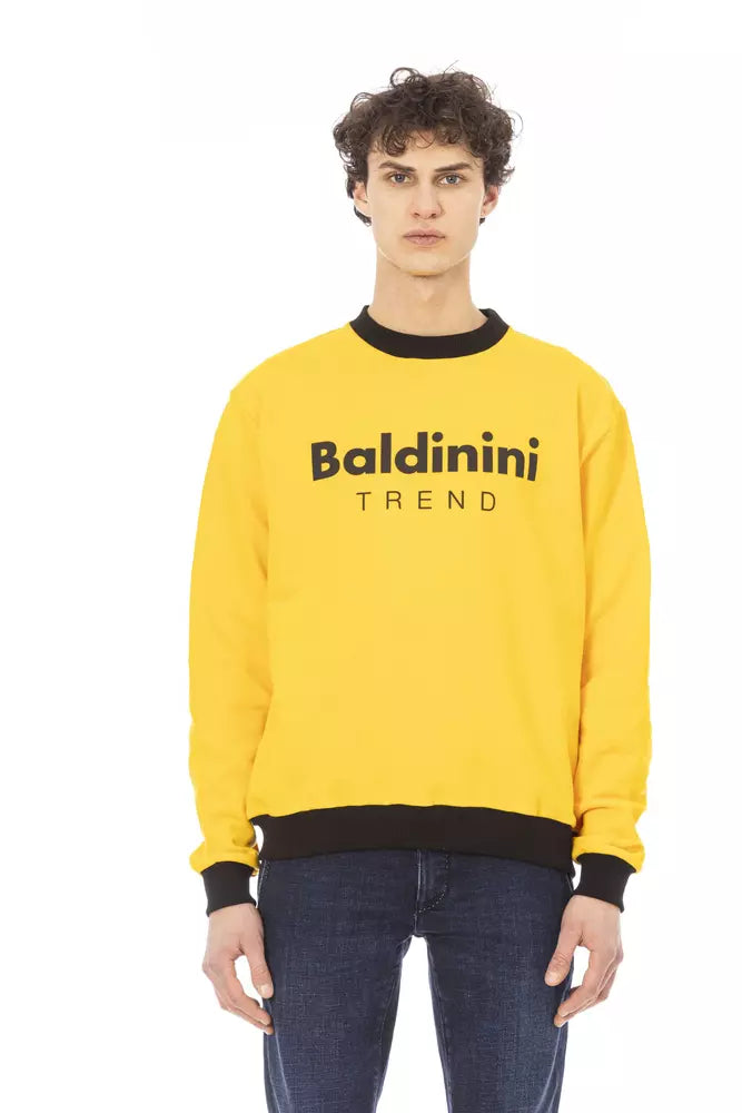 Baldinini Trend Yellow Cotton Men Sweater | Regal Royce